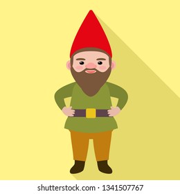 Gnome icon. Flat illustration of gnome vector icon for web design