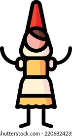 gnome isolated design element stock illustration. Vector on a white background