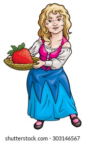 Gnome Lady with Strawberry