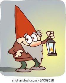 Gnome with lamp