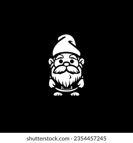 Gnome - Minimalist and Flat Logo - Vector illustration