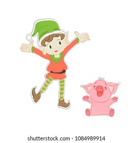 gnome and pig
