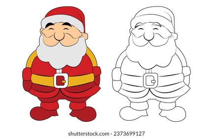 Gnome Santa Christmas Graphic Creepy Clip Art Design.Santa Christmas Design.