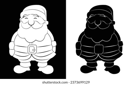 Gnome Santa Christmas Graphic Creepy Clip Art Design.Santa Christmas Design.