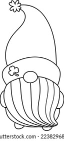 Gnome St Patrick's Day Outline Cartoon