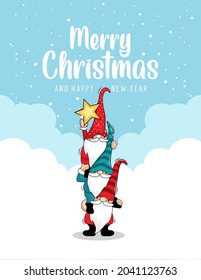 Gnome Stack Merry Christmas Cards