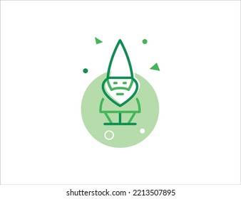 Gnome Stroke Line Icon, Gnome vector illustration
