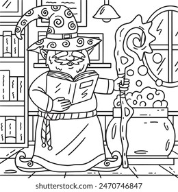 Gnome Wizard Coloring Page for Kids