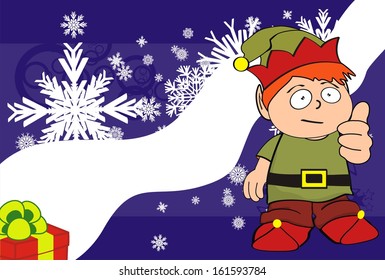 gnome xmas wallpaper in vector format very easy to edit