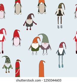 Gnomes decoration pattern for festive season. 