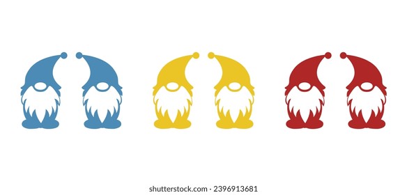 Gnomes icon on a white background, vector illustration
