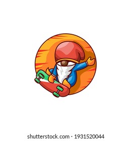 Gnomes playing skateboard concept design