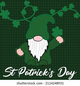 Gnomes St. Patrick's Day. Design for  greeting card, Badge, Mugs or poster.