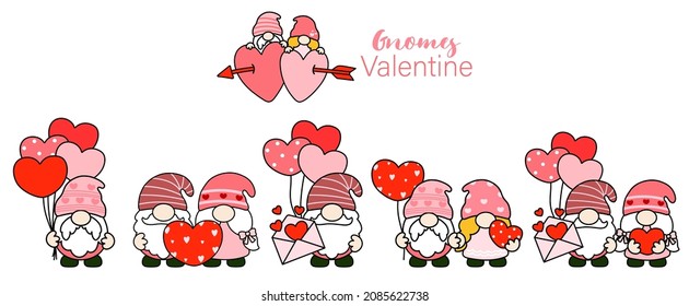 Gnomes Valentine's Day Clipart, Gnomes Love