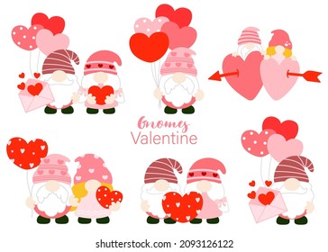 Gnomes Valentine's day Clipart, Gnomes Love