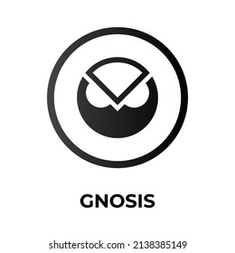 Gnosis Cryptocurrency token icon. GNO token symbol. Cryptocurrency vector icon. Flat Vector illustration - Vector