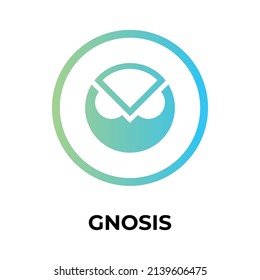 Icono de token de criptodivisa. Símbolo de GNO. Icono de vector criptodivisa. Ilustración de vector plano - Vector