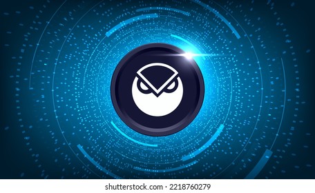 Gnosis (GNO) coin cryptocurrency concept banner background.