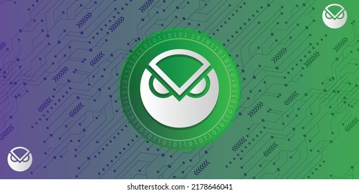 Gnosis GNO Cryptocurrency banner and background vector illustration 