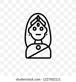 Gnostic vector linear icon isolated on transparent background, Gnostic transparency concept can be used for web and mobile