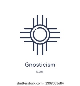 gnosticism icon from religion outline collection. Thin line gnosticism icon isolated on white background.