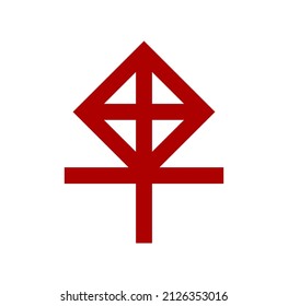 Gnosticism Vector Icon. Gnosticism Red Symbol.