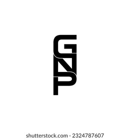 gnp initial letter monogram logo design