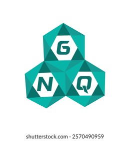 GNQ creative minimalist letter logo. GNQ unique vector initials alphabet letter logo design
