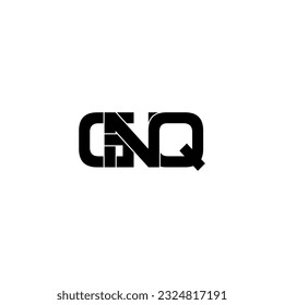 gnq initial letter monogram logo design