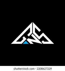 GNS letter logo creative design with vector graphic, GNS simple and modern logo in triangle shape.