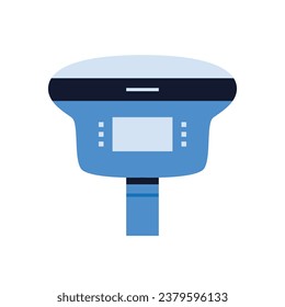 GNSS receivers flat icon. Engineering geodesy equipment. Vector