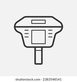 GNSS receivers line icon. Engineering geodesy equipment. Vector