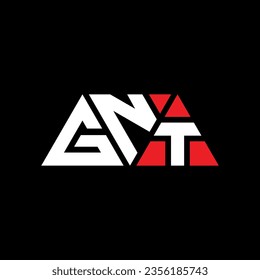 GNT triangle letter logo design with triangle shape. GNT triangle logo design monogram. GNT triangle vector logo template with red color. GNT triangular logo Simple, Elegant, and Luxurious design.