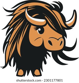 A Gnu Cute Vector, Animal, Cartoon