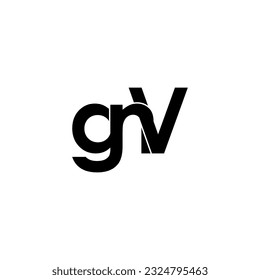 gnv initial letter monogram logo design