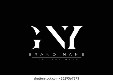 GNY abstract letter logo design. This logo is designed by three abstract letters.