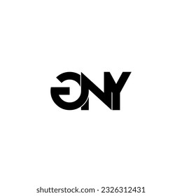 gny lettering initial monogram logo design