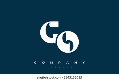 GO Abstract Geometric Logo Design. Modern and elegant logo design with simplistic typography elements, showcasing branding excellence.