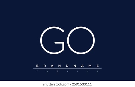 GO Abstract letter logo. This logo icon incorporate with abstract shape in the creative way