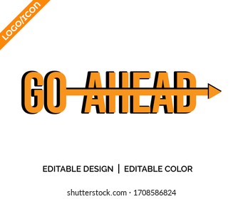 Go Ahead latter tag icon Design. promotion icon, best deal symbol, Speech bubble banner,  Go Ahead stamp uses Yellow ‍and black color, vector eps 10