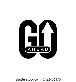 Go ahead sign element vector illustration