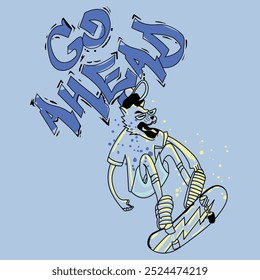 Go Ahead Street Style T-Shirt Graphic