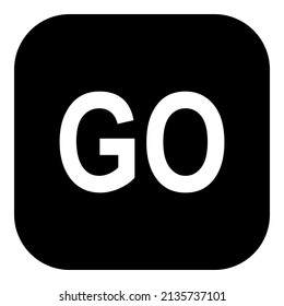 Icono de Ir y aplicación en blanco