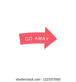 Go away, direction sticker icon. Element of photo stickers icon for mobile concept and web apps. Sticker Go away, direction icon can be used for web and mobile