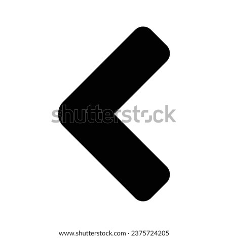 Go back arrow button vector isolated on white background