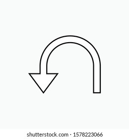 Go Back Arrow Icon - Vector, Sign and Symbols for Design, Presentation, Website or Apps Elements.