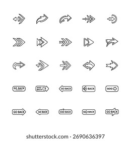 Go Back Icon Design, Go Back Signboard Vector, Return Arrow Symbol, Back Navigation Button