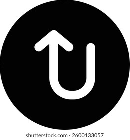 Go Back Icon in Solid Style