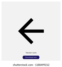 Go back left arrow sign icon in trendy flat style isolated on grey background, modern symbol vector illustration for web