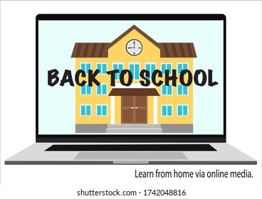 Go back to school using laptop
Online